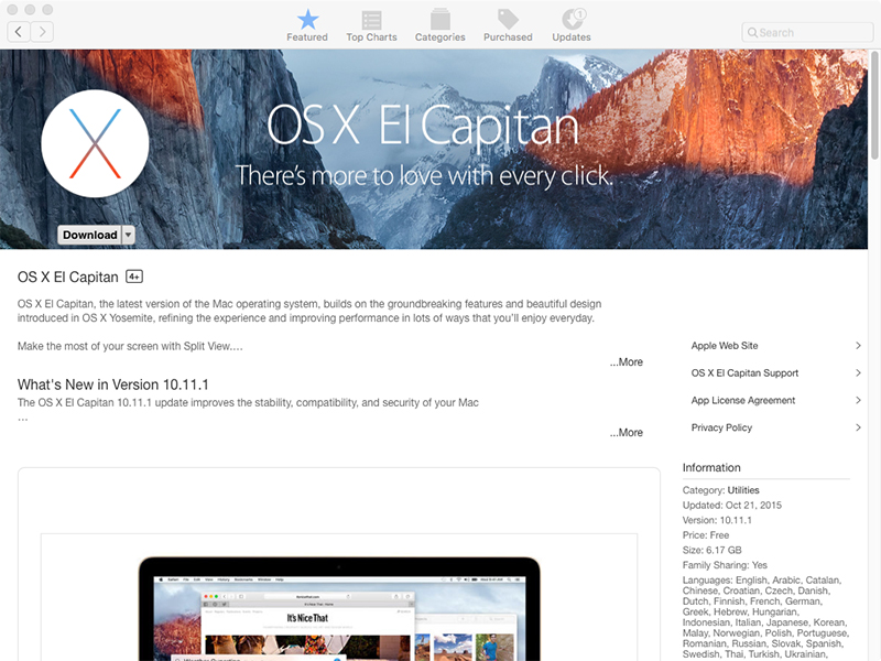Download Mac Os X El Capitan Installer